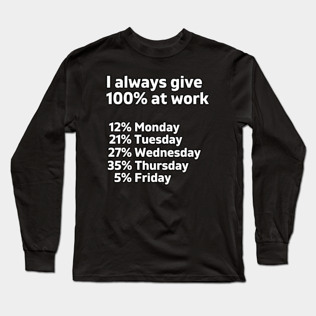 Humour Funny Lazy Worker Procrastination Long Sleeve T-Shirt by ProLakeDesigns